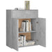 Dulap, gri beton, 60x30x75 cm, lemn prelucrat - WALTI WALTI