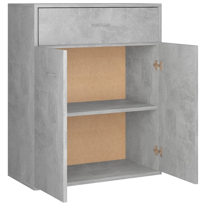 Dulap, gri beton, 60x30x75 cm, lemn prelucrat - WALTI WALTI