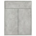 Dulap, gri beton, 60x30x75 cm, lemn prelucrat - WALTI WALTI