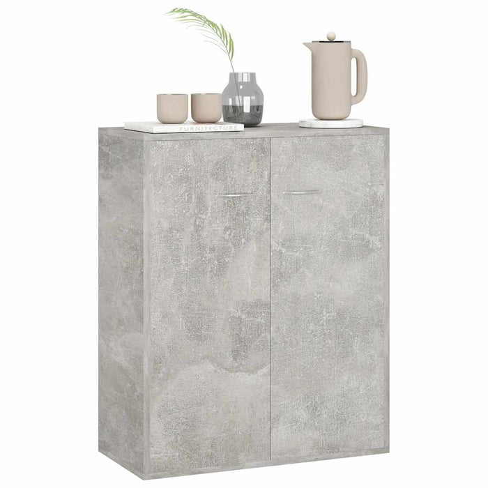Dulap, gri beton, 60x30x75 cm, lemn prelucrat - WALTI WALTI