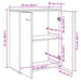 Dulap, gri beton, 60x30x75 cm, lemn prelucrat - WALTI WALTI
