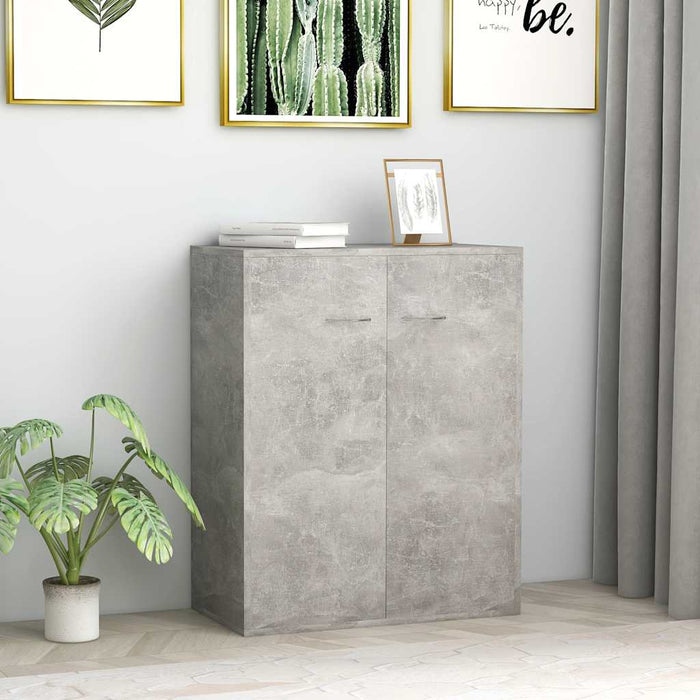 Dulap, gri beton, 60x30x75 cm, lemn prelucrat - WALTI WALTI