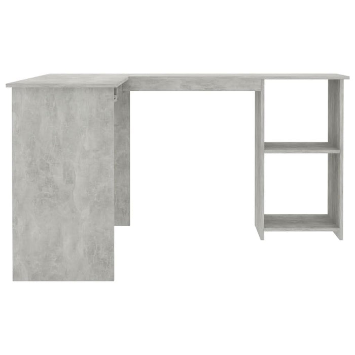 Birou de colț în formă de L, gri beton, 120x140x75 cm, lemn - WALTI WALTI