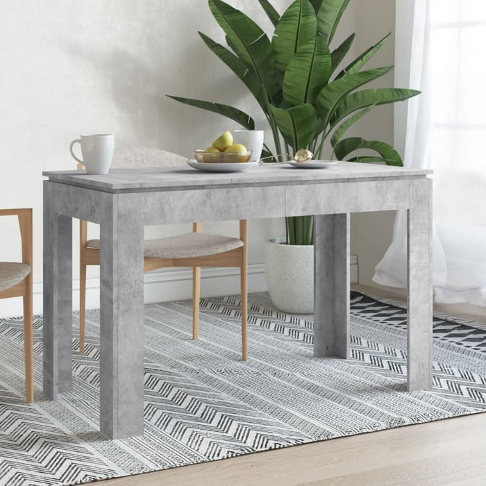 Masă de bucătărie, gri beton, 120x60x76 cm, lemn prelucrat - WALTI WALTI