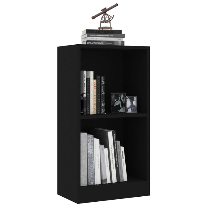 Bibliotecă, negru, 40x24x75 cm, lemn prelucrat WALTI