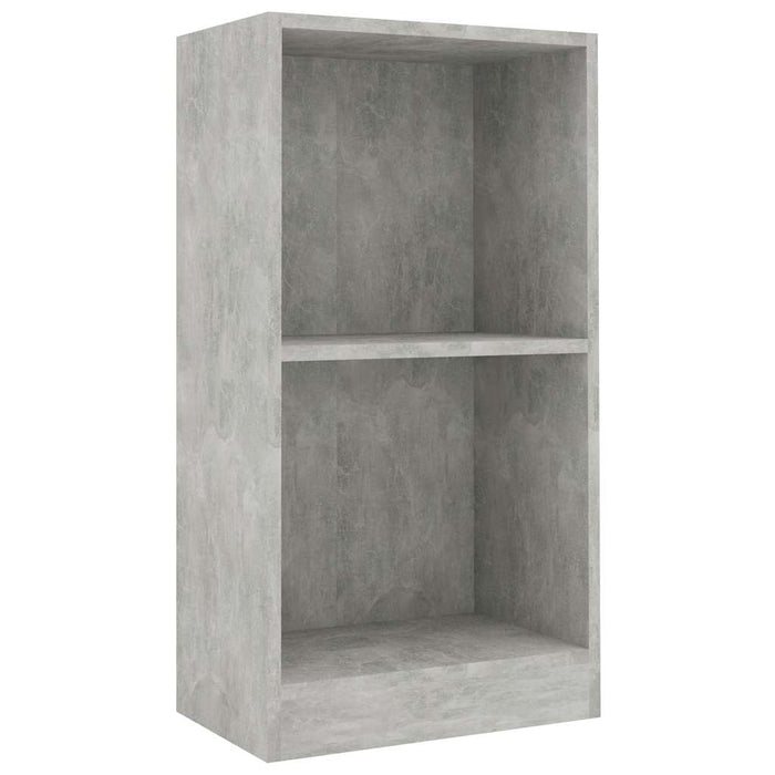 Bibliotecă, gri beton, 40x24x75 cm, lemn prelucrat - WALTI WALTI