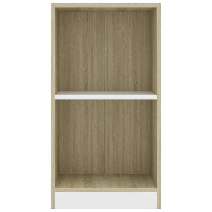Bibliotecă, alb și stejar Sonoma, 40 x 24 x 75 cm, PAL WALTI