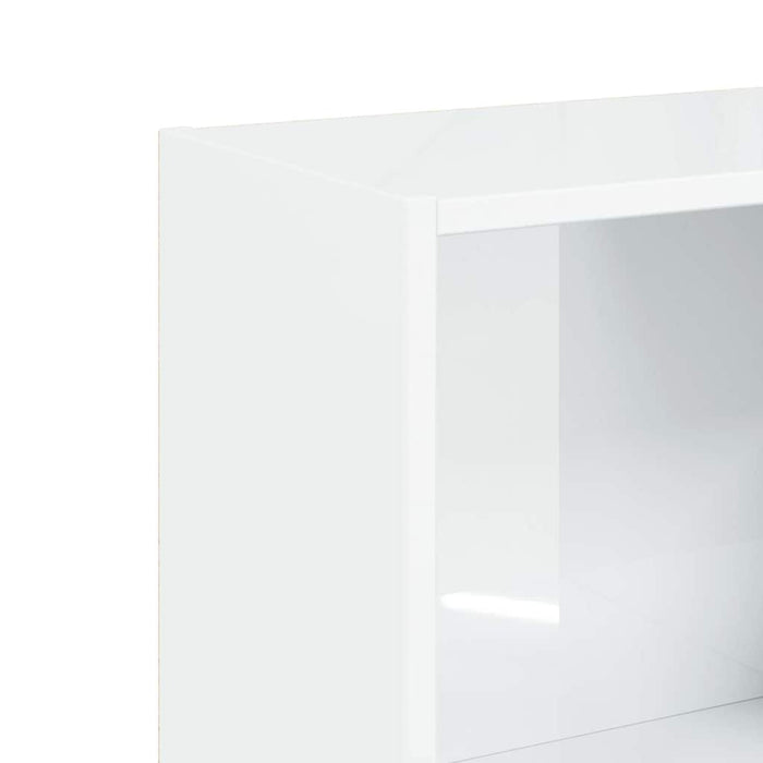 Bibliotecă cu 3 rafturi, alb extralucios, 40x24x109 cm WALTI