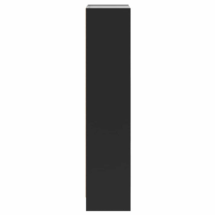 Bibliotecă 3 rafturi negru lucios 40x24x109 cm, lemn compozit WALTI