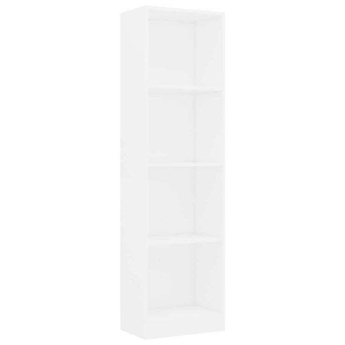 Bibliotecă cu 4 rafturi, alb, 40x24x142 cm, lemn prelucrat WALTI