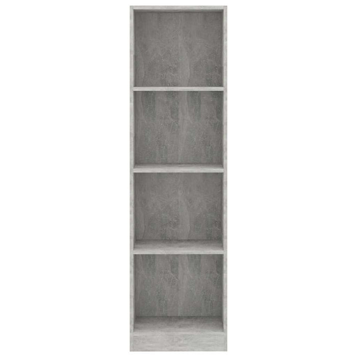 Bibliotecă cu 4 rafturi gri beton, 40x24x142 cm, lemn prelucrat WALTI