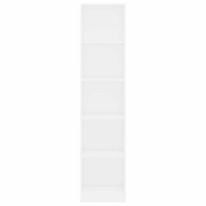 Bibliotecă cu 5 rafturi, alb, 40x24x175 cm, lemn prelucrat WALTI