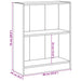 Bibliotecă, alb, 60x24x76 cm, lemn compozit - WALTI WALTI