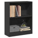 Bibliotecă, negru, 60x24x76 cm, lemn compozit - WALTI WALTI