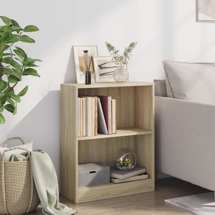 Bibliotecă, stejar sonoma, 60x24x76 cm, lemn compozit - WALTI WALTI