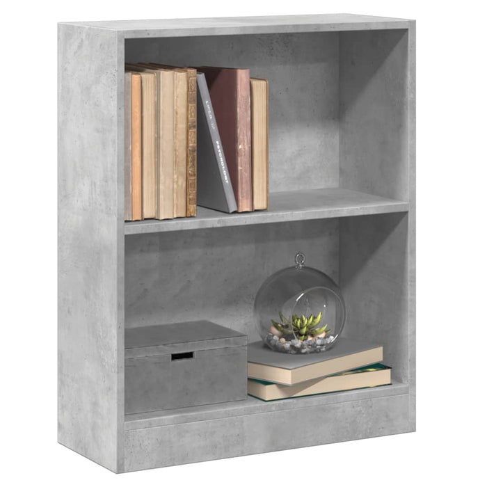 Bibliotecă, gri beton, 60x24x76 cm, lemn compozit - WALTI WALTI