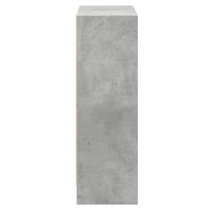 Bibliotecă, gri beton, 60x24x76 cm, lemn compozit - WALTI WALTI