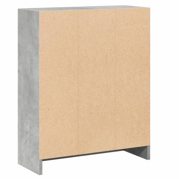 Bibliotecă, gri beton, 60x24x76 cm, lemn compozit - WALTI WALTI