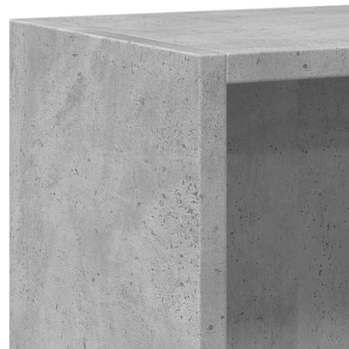 Bibliotecă, gri beton, 60x24x76 cm, lemn compozit - WALTI WALTI