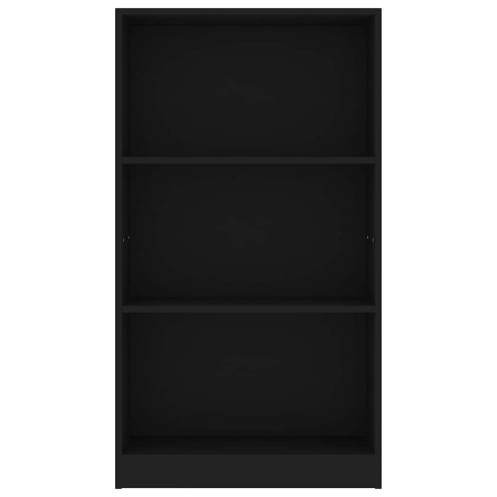 Bibliotecă cu 3 rafturi, negru, 60x24x109 cm, lemn compozit WALTI
