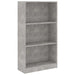 Bibliotecă cu 3 rafturi, gri beton, 60x24x109 cm, lemn compozit - WALTI WALTI
