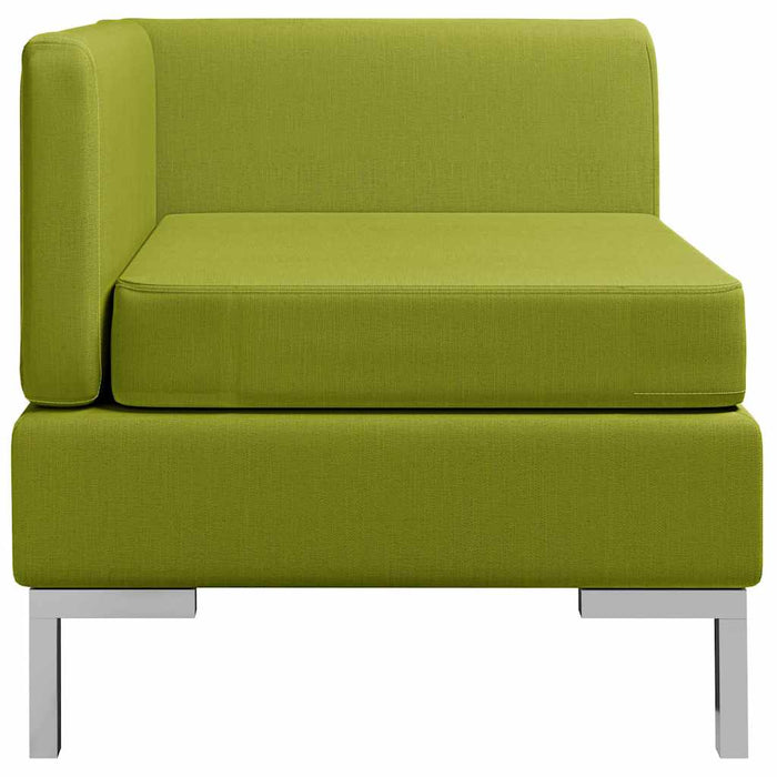 Canapea de colț modulară cu pernă, verde, material textil WALTI