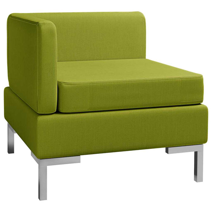 Canapea de colț modulară cu pernă, verde, material textil WALTI