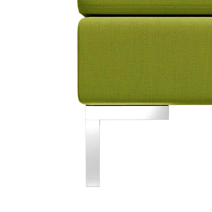 Canapea de colț modulară cu pernă, verde, material textil WALTI