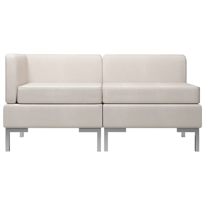 Set de canapele, 2 piese, crem, material textil WALTI