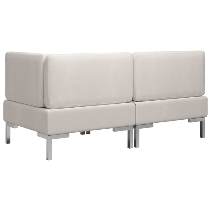 Set de canapele, 2 piese, crem, material textil WALTI