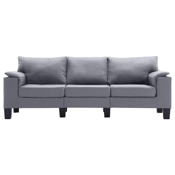 Canapea cu 3 locuri, gri deschis, material textil WALTI