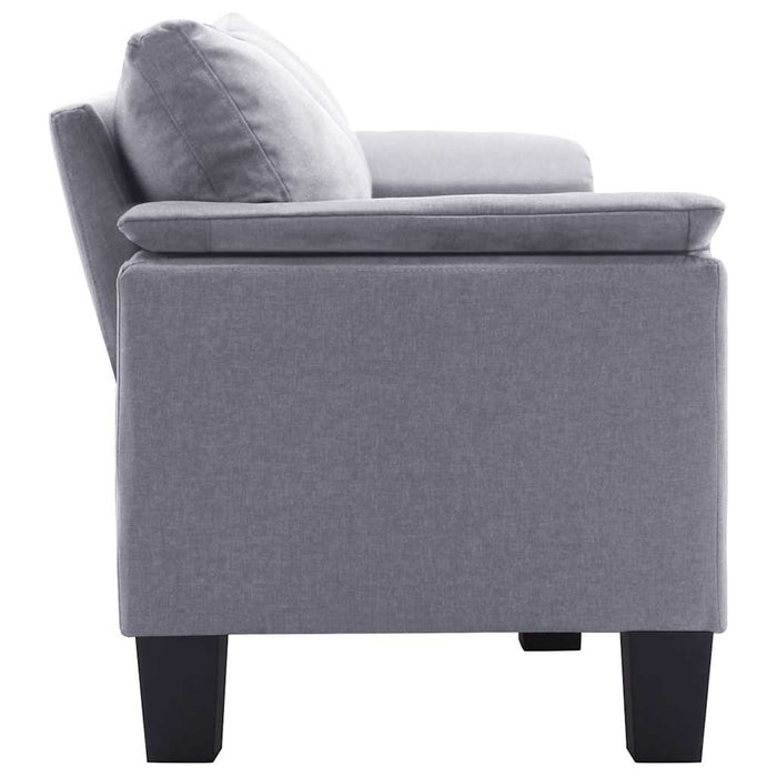 Canapea cu 3 locuri, gri deschis, material textil WALTI