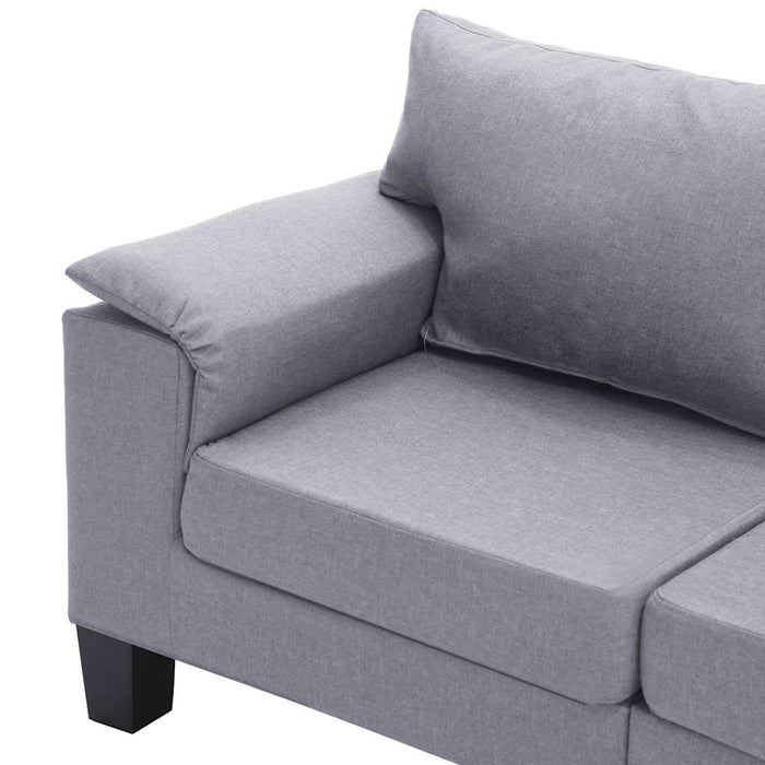Canapea cu 3 locuri, gri deschis, material textil WALTI