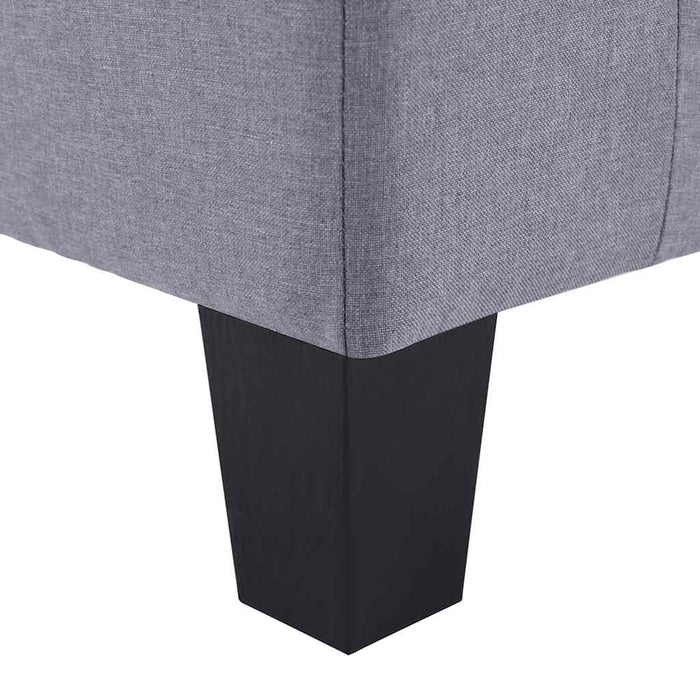 Canapea cu 3 locuri, gri deschis, material textil WALTI