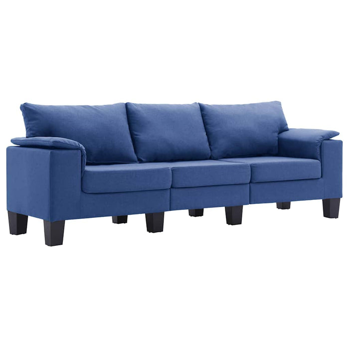 Canapea cu 3 locuri, albastru, material textil WALTI