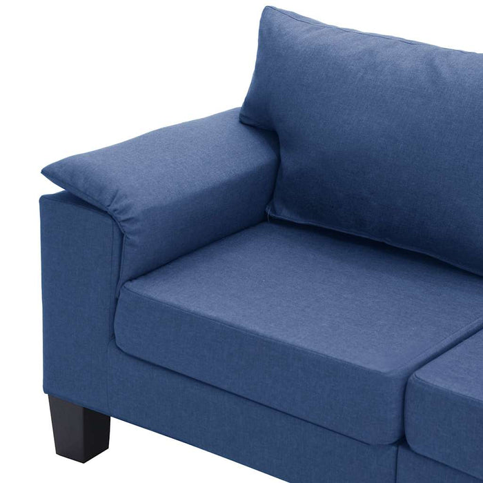 Canapea cu 3 locuri, albastru, material textil WALTI