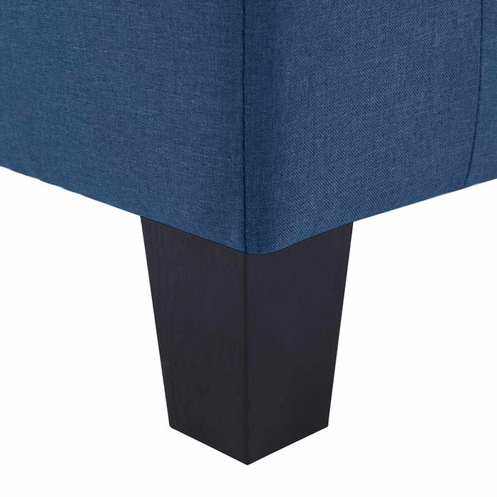 Canapea cu 3 locuri, albastru, material textil WALTI