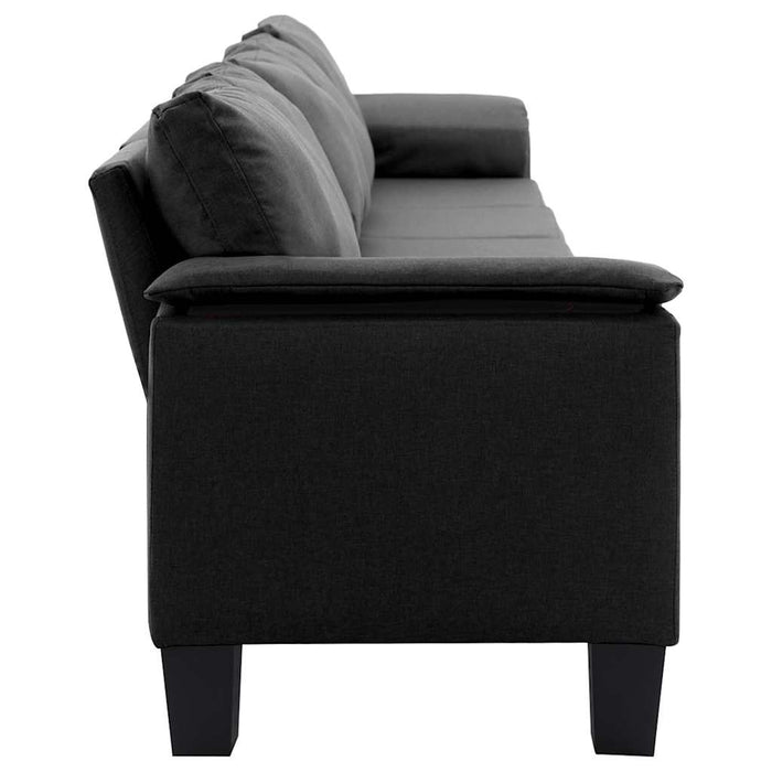 Canapea cu 5 locuri, negru, material textil WALTI
