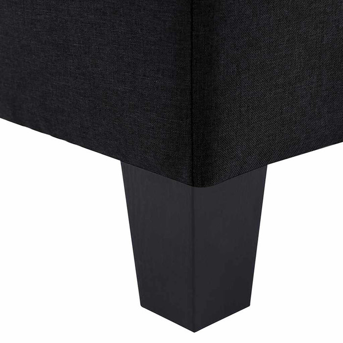 Canapea cu 5 locuri, negru, material textil WALTI
