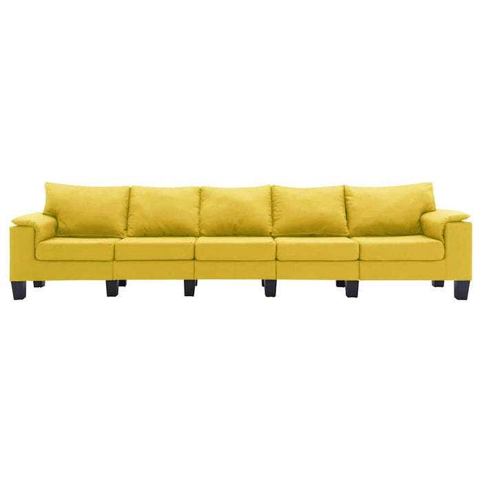 Canapea cu 5 locuri, galben, material textil WALTI