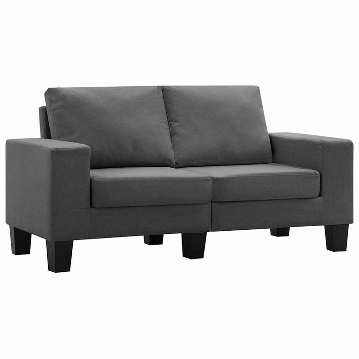 Canapea cu 2 locuri, gri închis, material textil WALTI