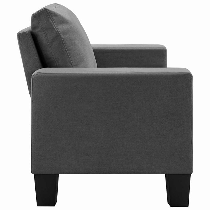Canapea cu 2 locuri, gri închis, material textil WALTI