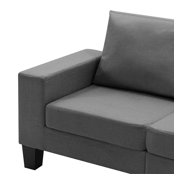 Canapea cu 2 locuri, gri închis, material textil WALTI