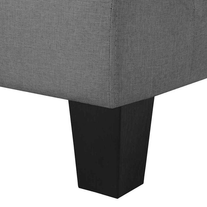 Canapea cu 2 locuri, gri închis, material textil WALTI