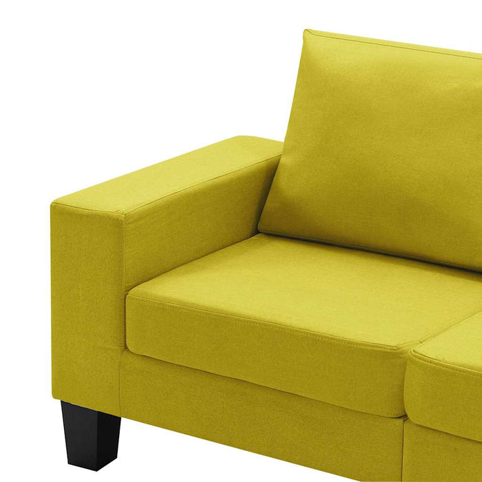 Canapea cu 2 locuri, galben, material textil WALTI