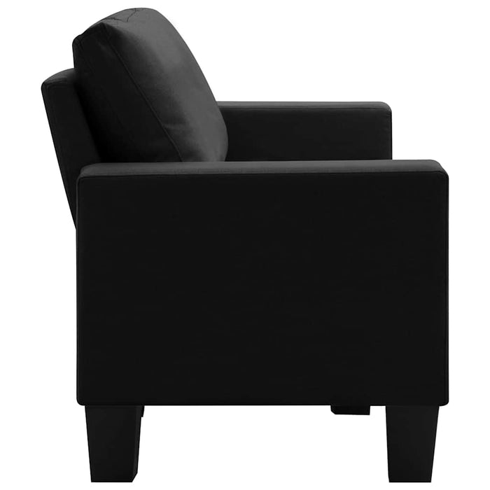 Canapea cu 3 locuri, negru, material textil WALTI