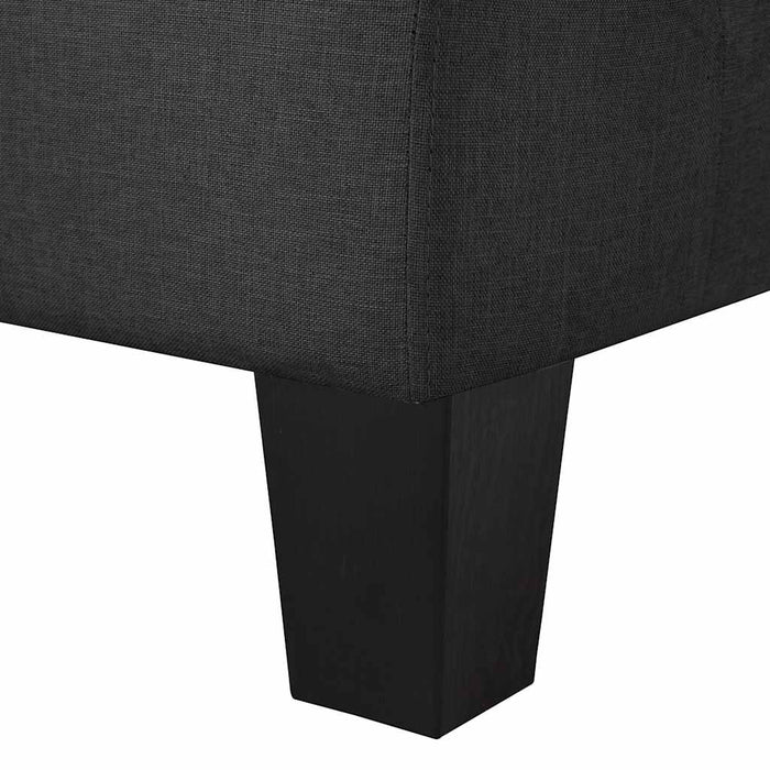 Canapea cu 4 locuri, negru, material textil WALTI