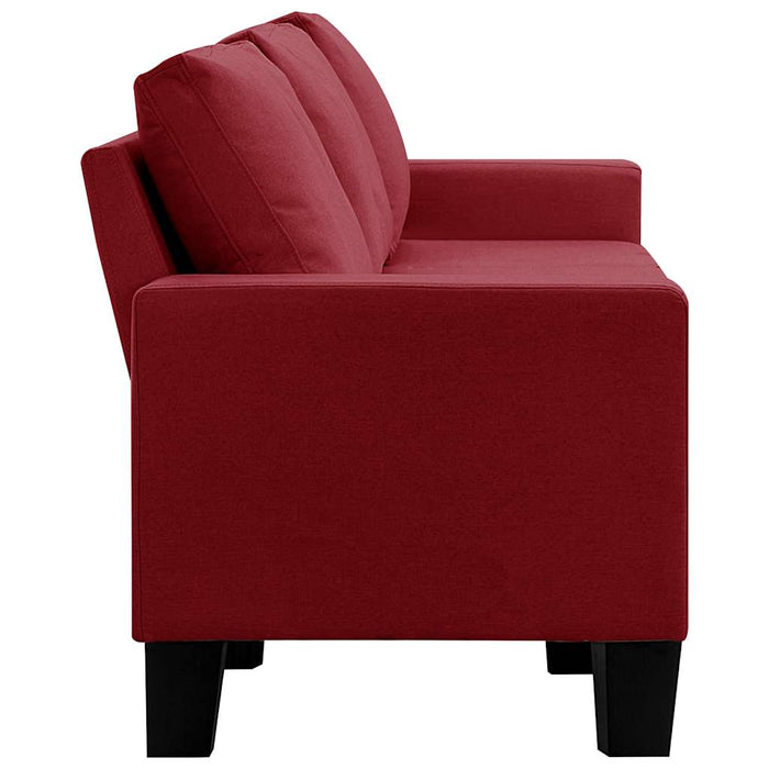 Canapea cu 5 locuri, roșu vin, material textil WALTI