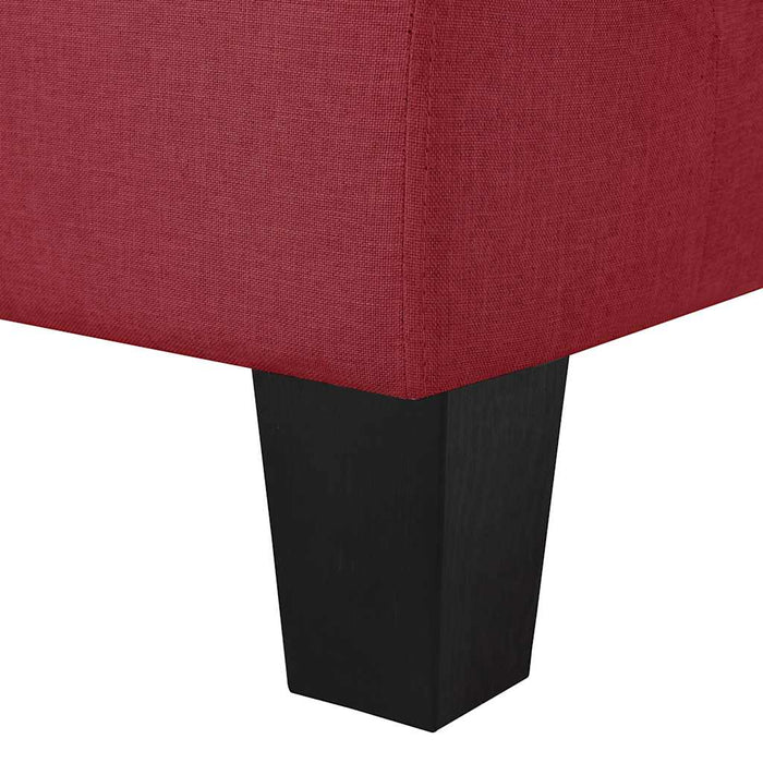 Canapea cu 5 locuri, roșu vin, material textil WALTI