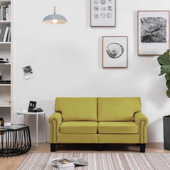 Canapea cu 2 locuri, verde, material textil WALTI